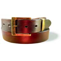 black leather belt with silver buckle