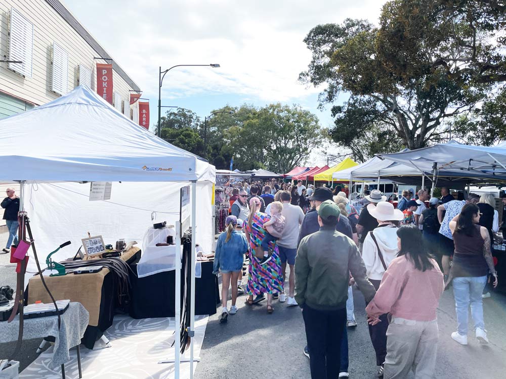 market-stall-eumundi high country leather belts at Eumundi Markets Wednesday